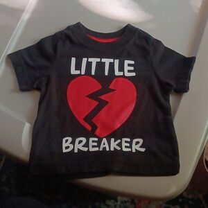 Black graphic tee-shirt